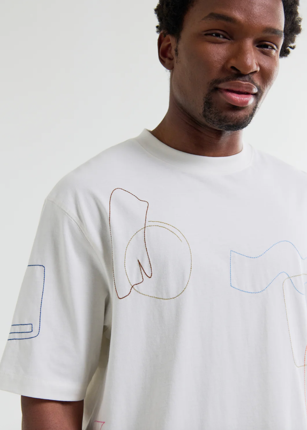 Milton SS Tee Cotton Shapes Embroidery