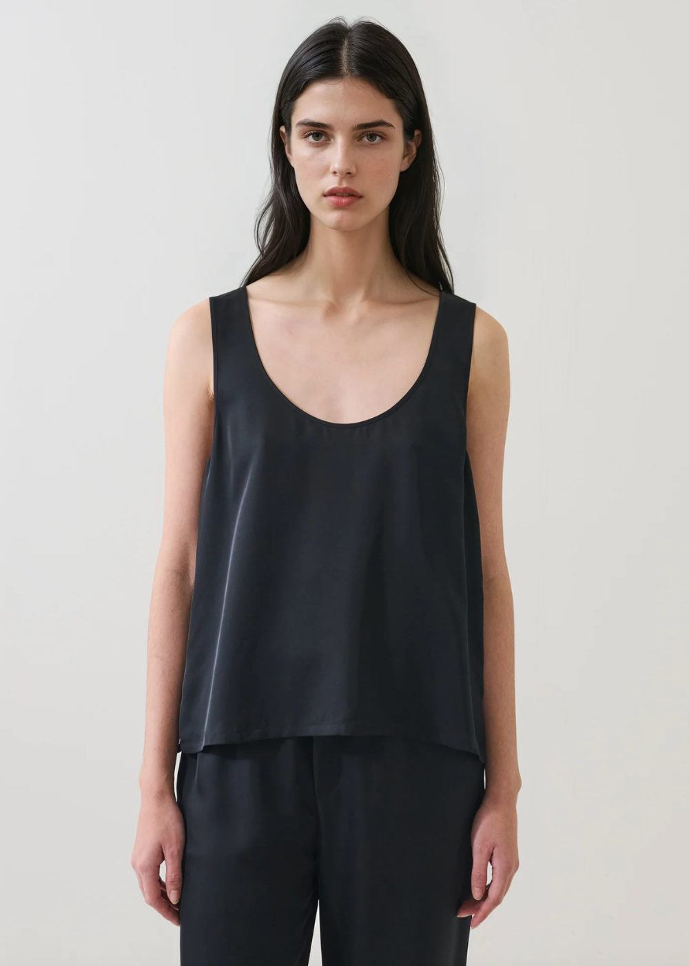 Silk Scoop Neck Tank