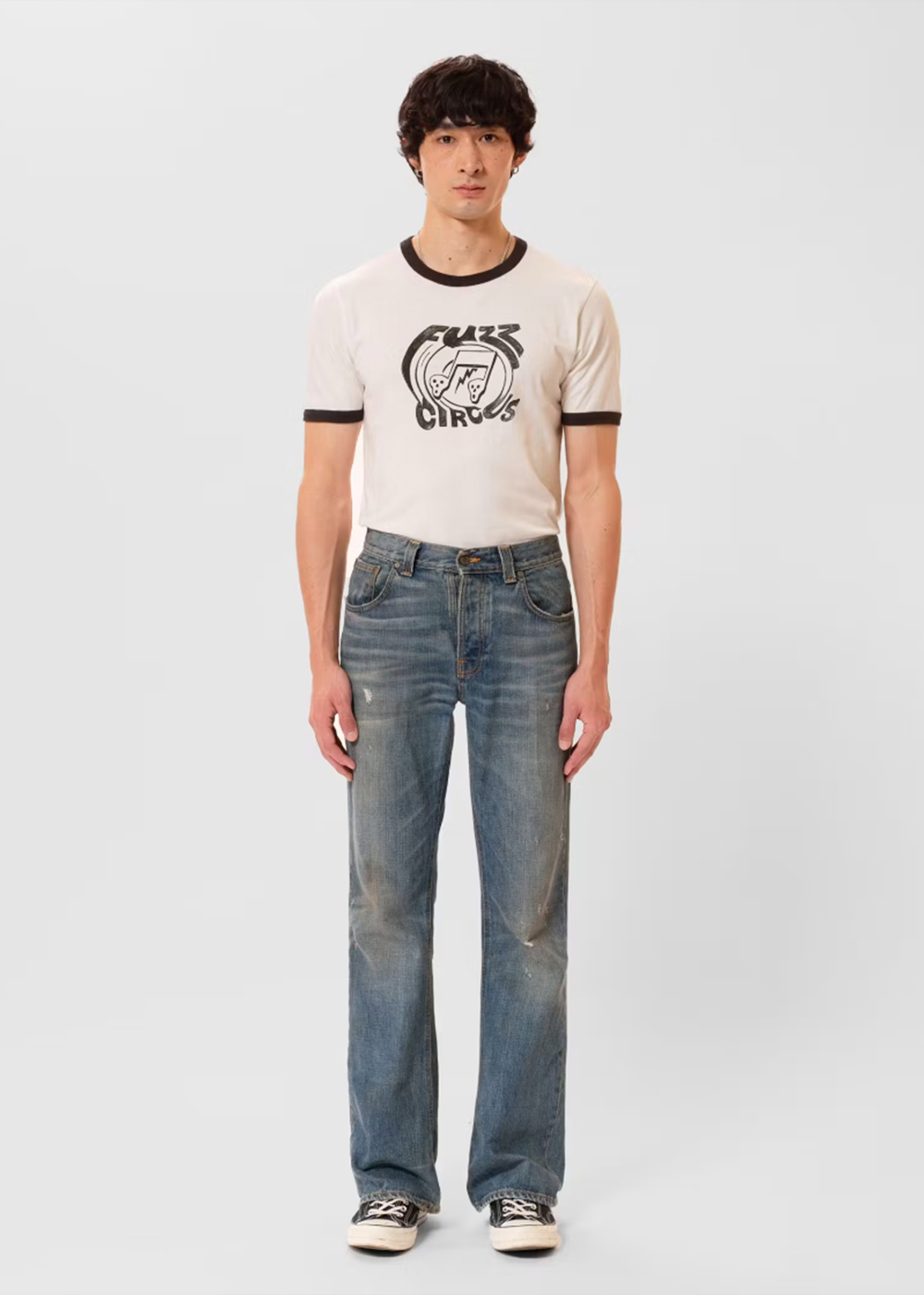 Ricky Fuzz Ringer T-Shirt - Off White - Nudie Jeans Canada - Danali