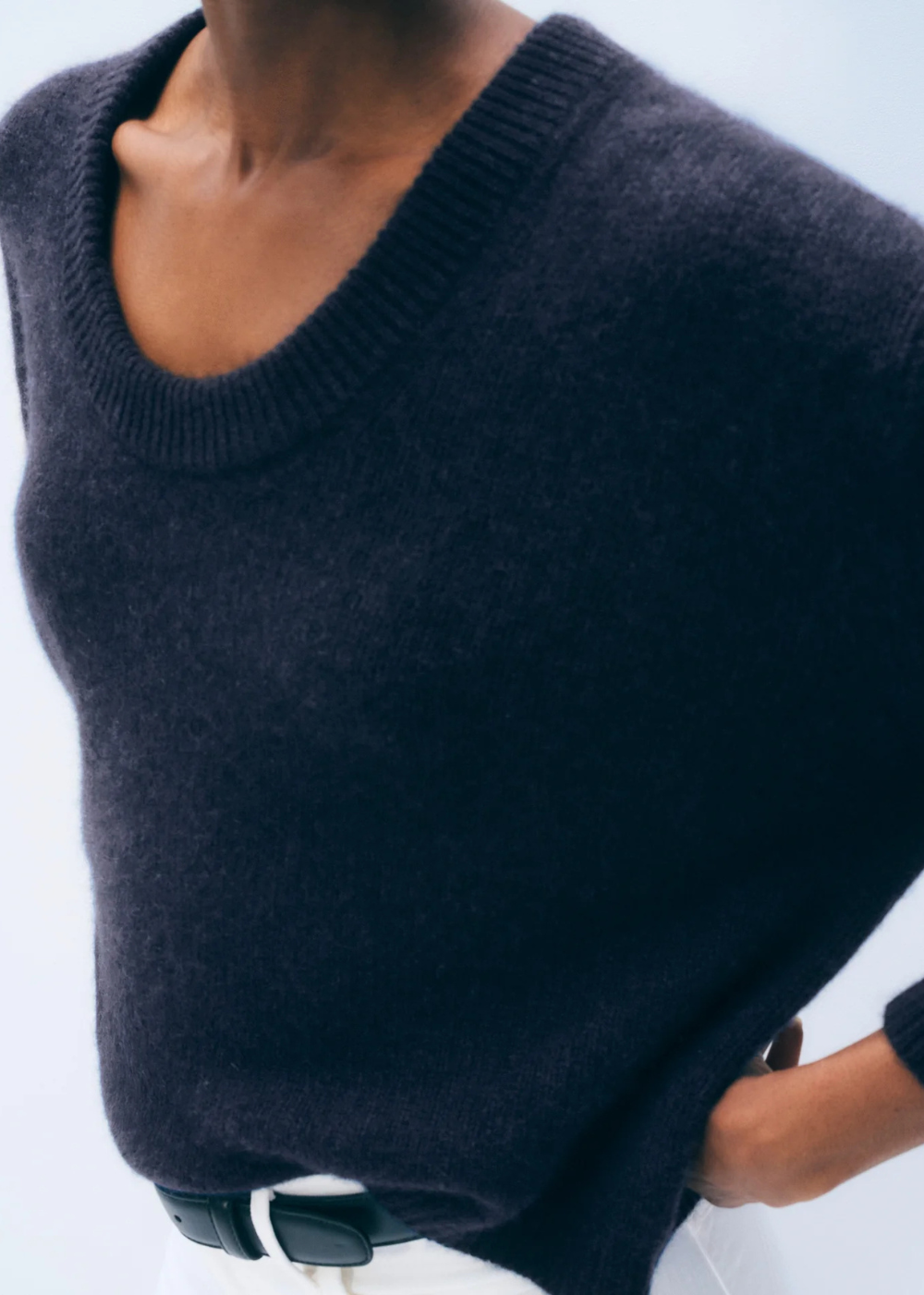 Featherweight Cashmere Scoop Tee