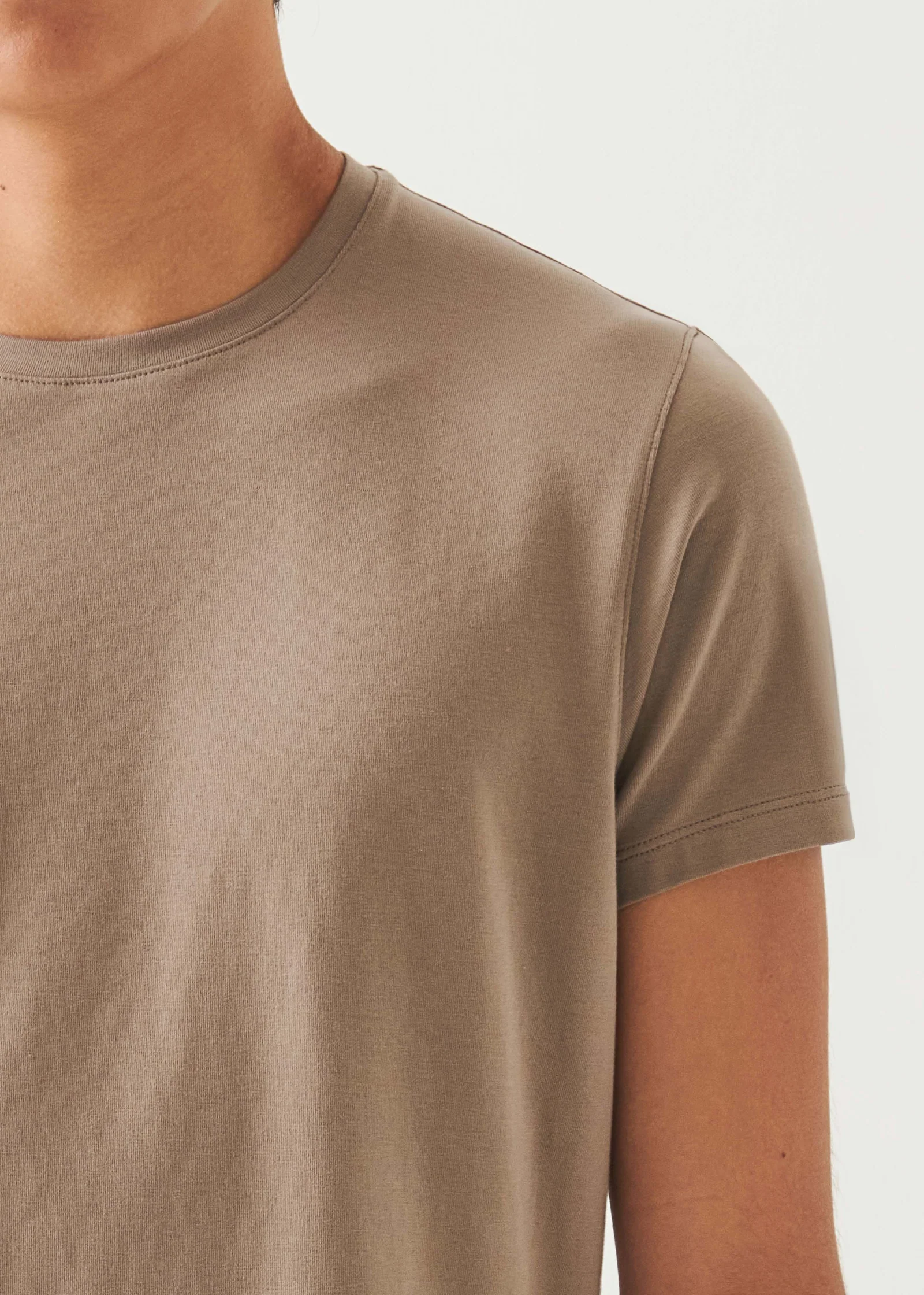 Patrick Assaraf Pima Cotton Crew Tee Beechnut - Patrick Assaraf Canada - Danali