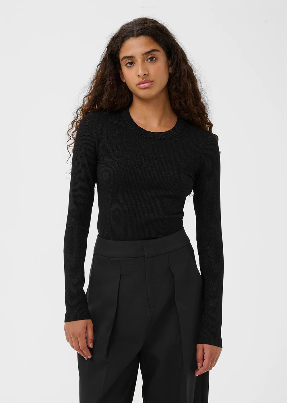 Dagna Lurex Long Sleeve T-Shirt