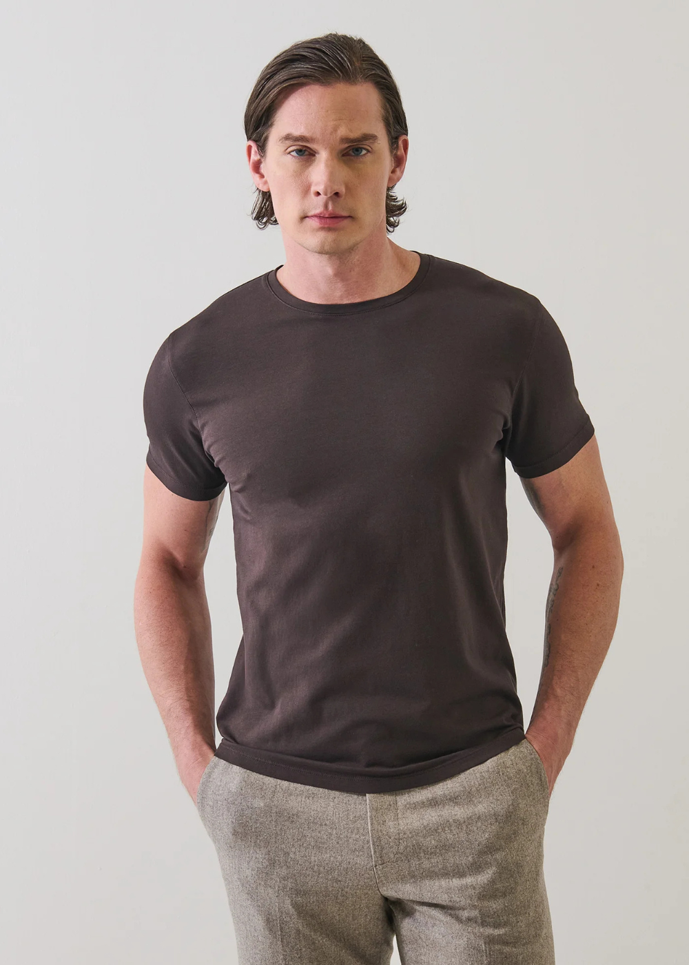 Iconic Pima Cotton Stretch Crew T-Shirt