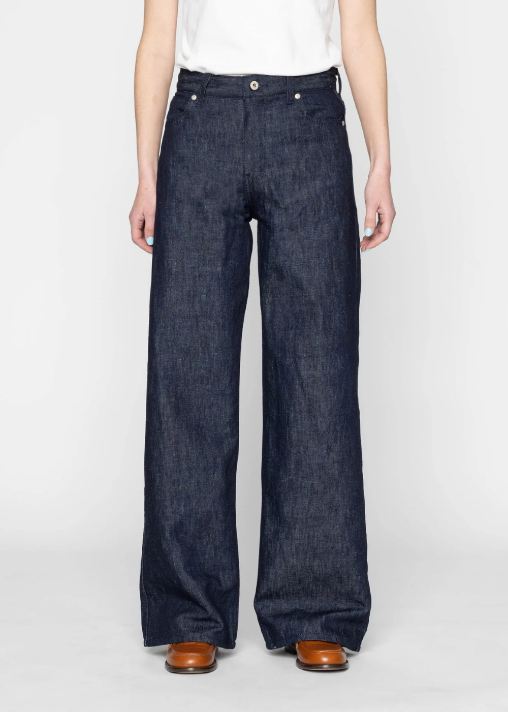 Wide Wild West Linen Blend Jeans