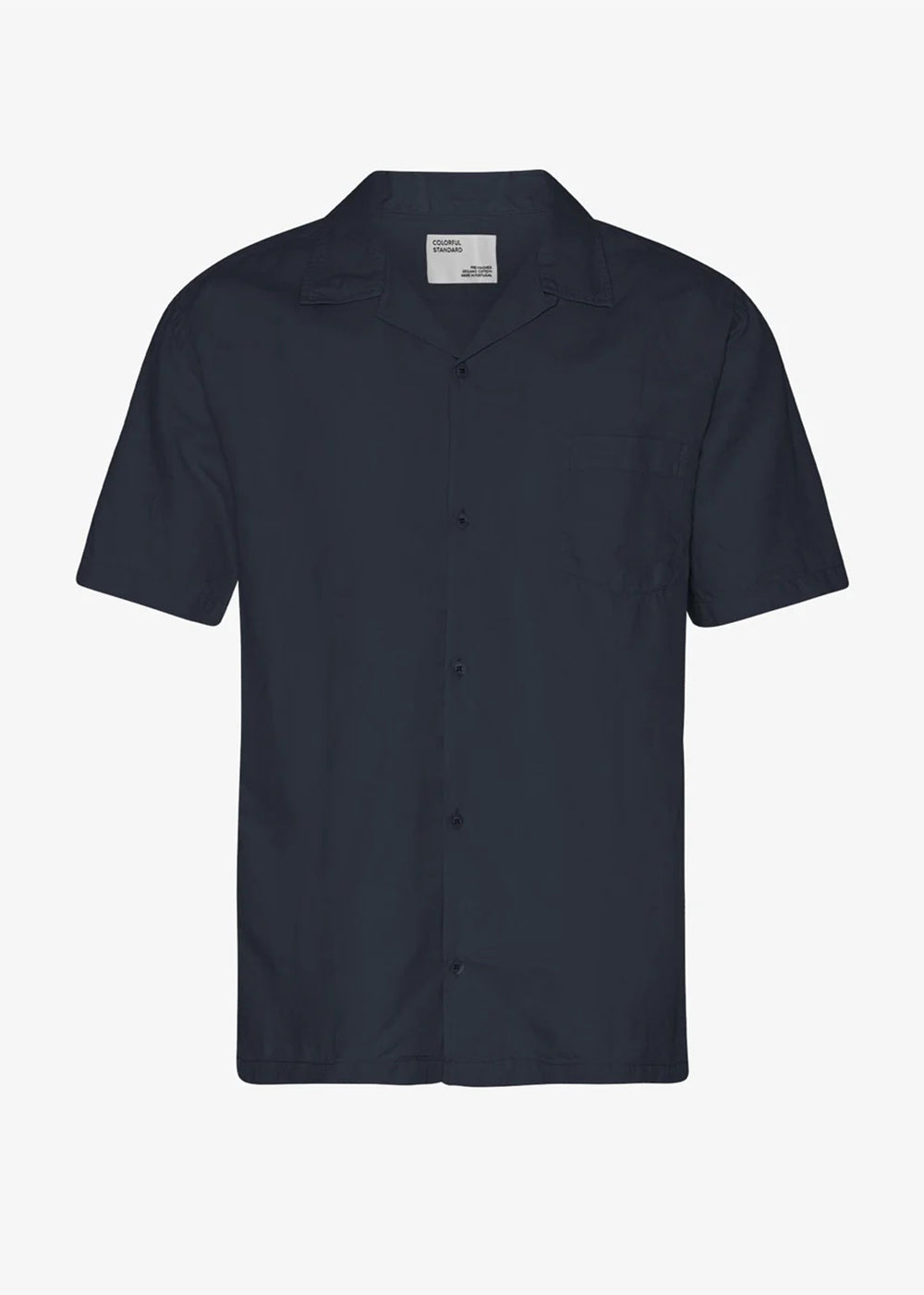 Linen Short Sleeved Shirt - Navy Blue - Colorful Standard Canada - Danali