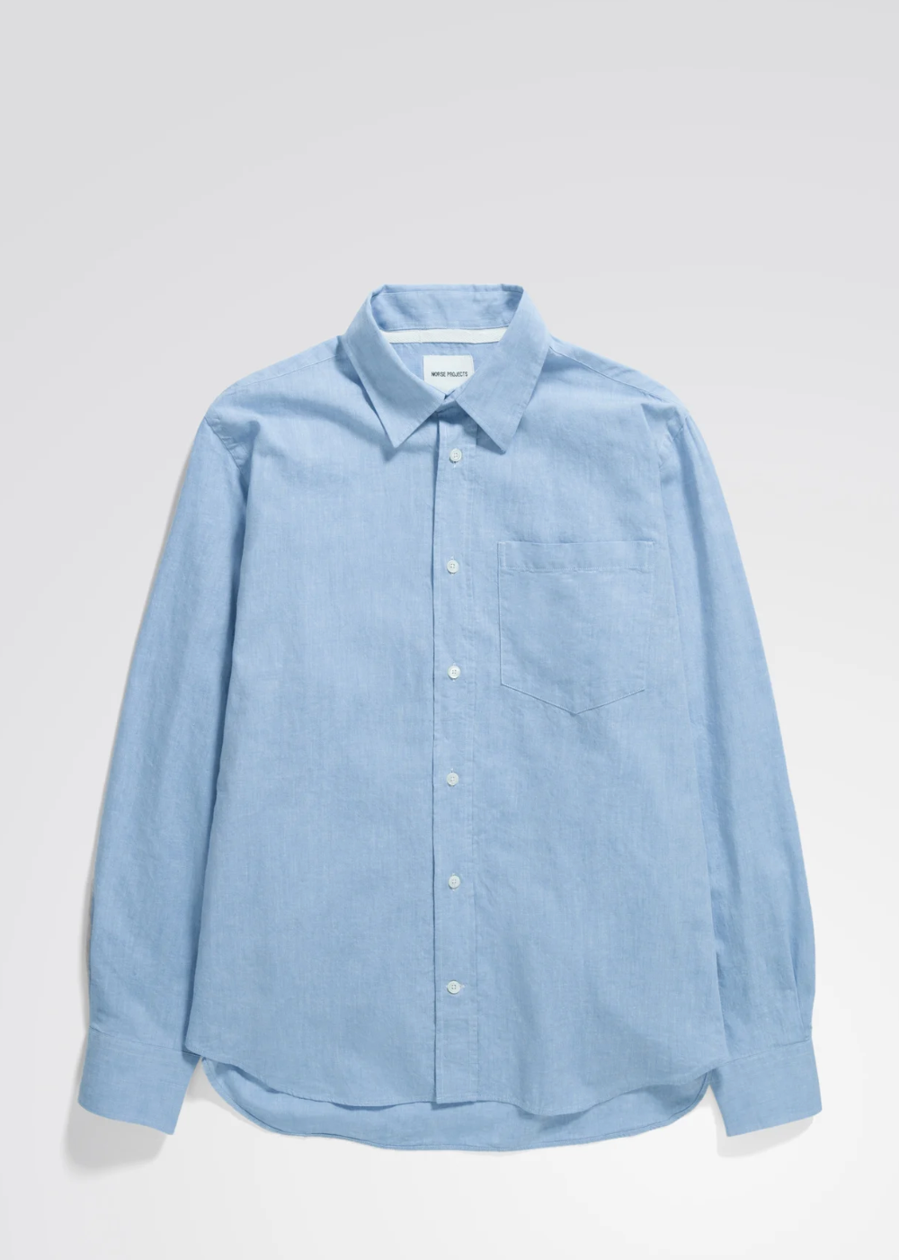 Algot Relaxed Cotton Linen Shirt - Pale Blue - Norse Projects - Danali - N40-0795