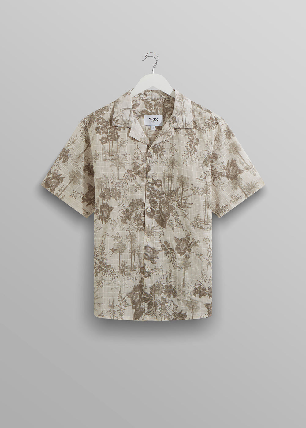 Didcot Shirt Palm Floral - Khaki - Wax London - Danali