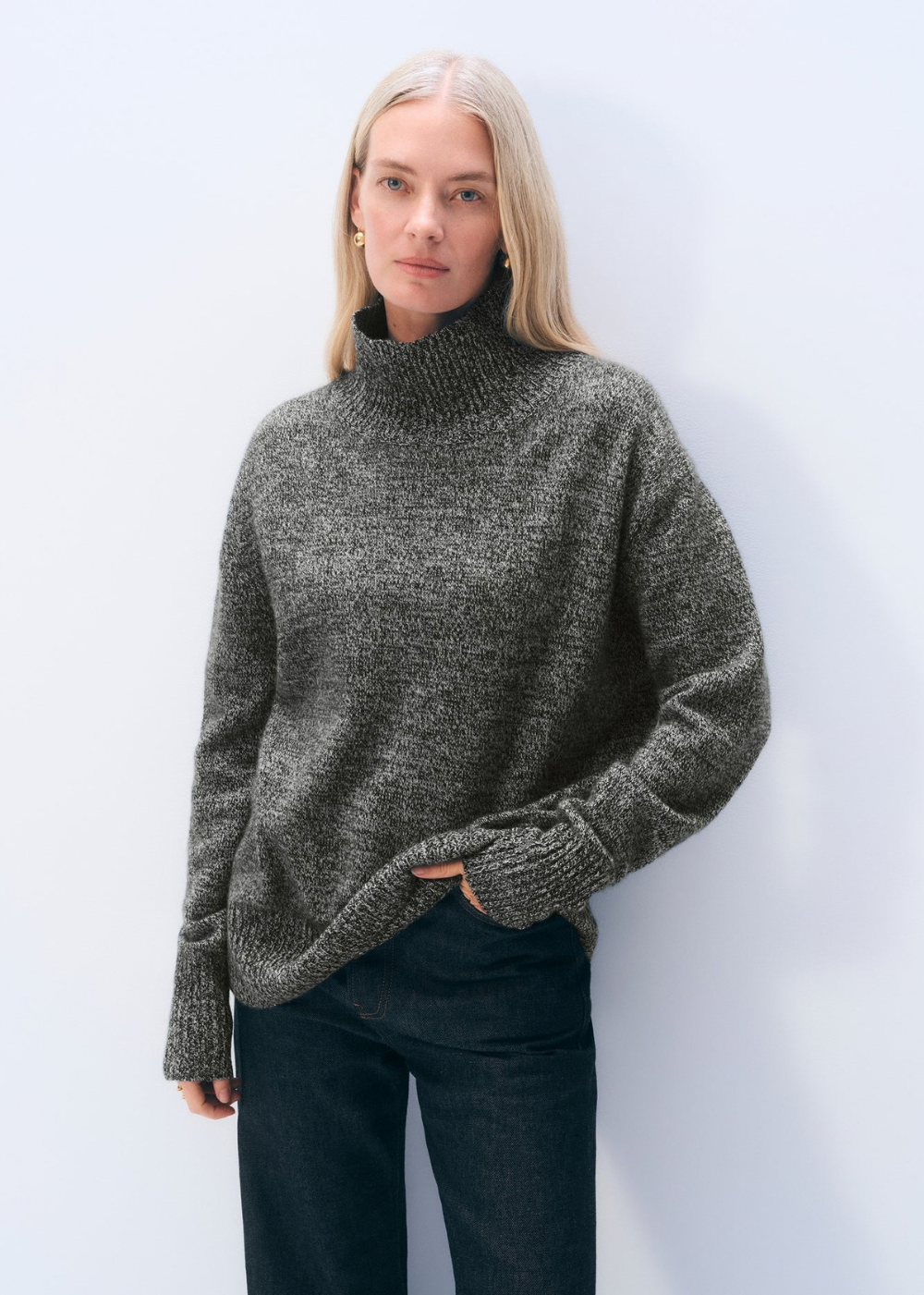 Cashmere Oversized Standneck