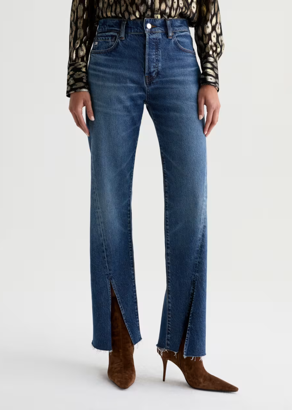 Sydney High Rise Stovepipe Split Seam Jean