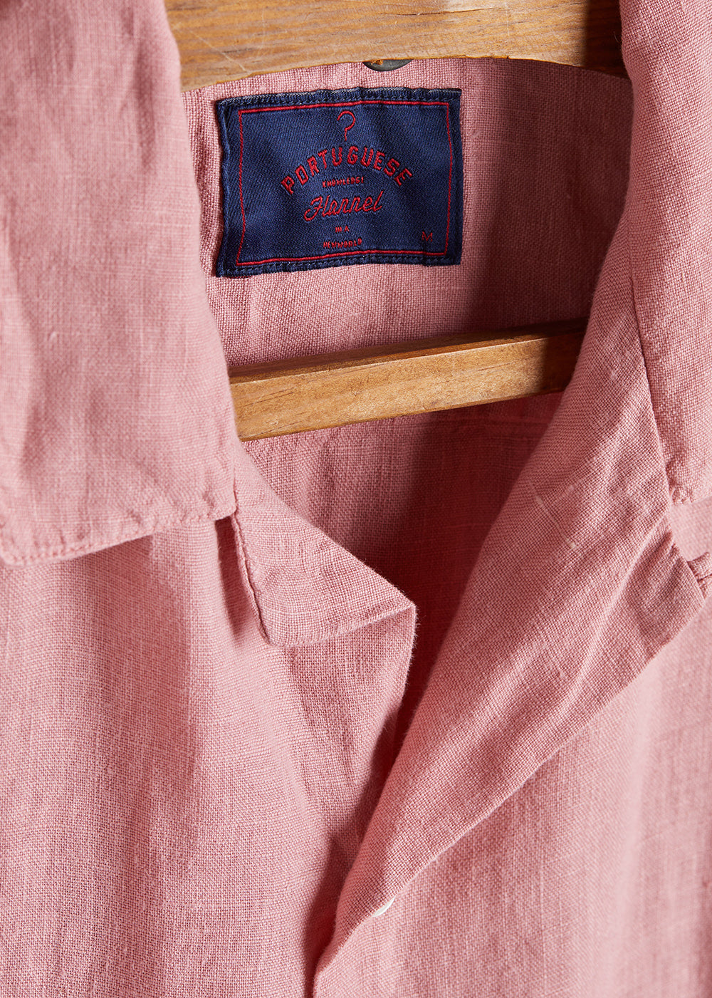 Linen Camp Collar Shirt - Rose - Portuguese Flannel Canada - Danali