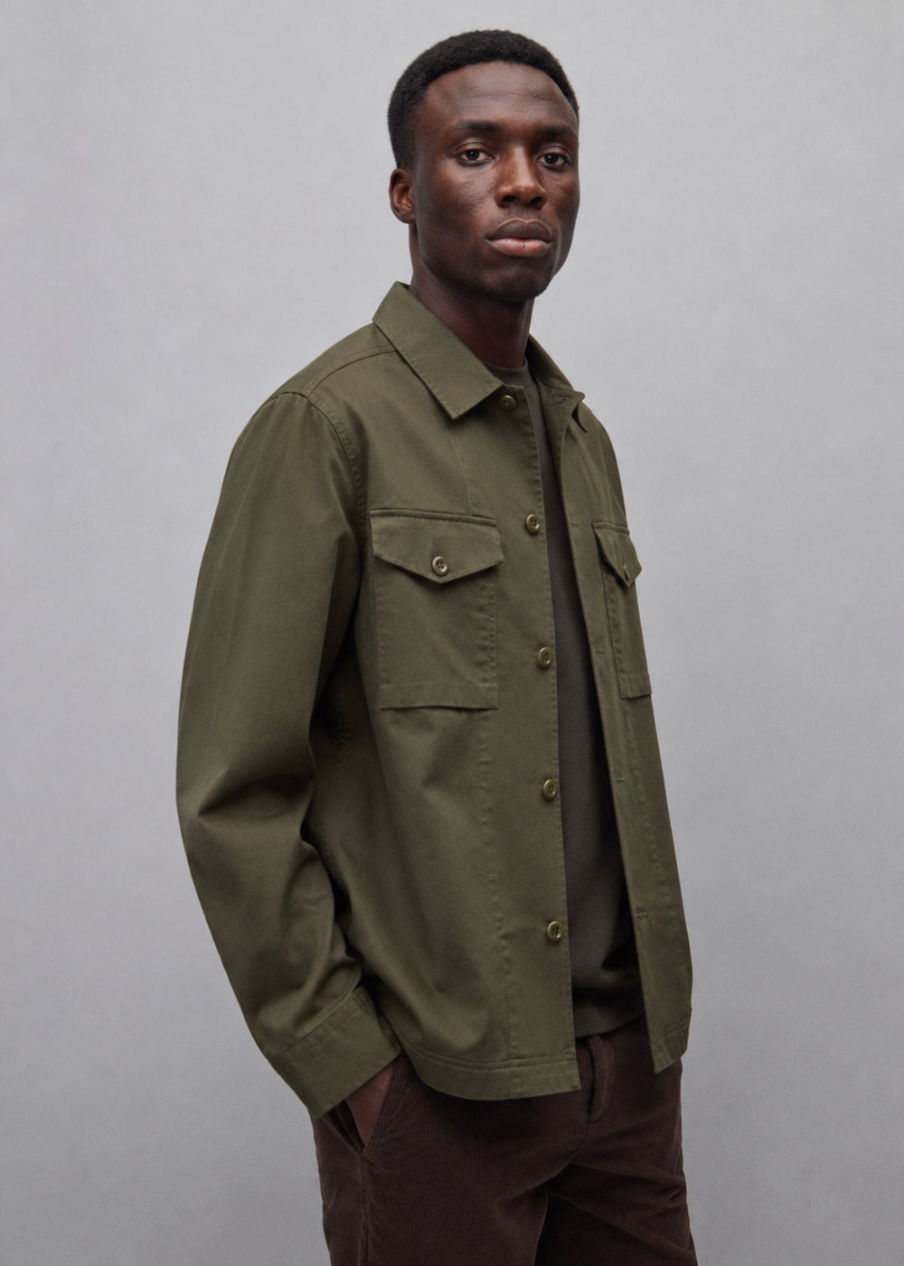 Cotton Chino Keeper Standard Overshirt