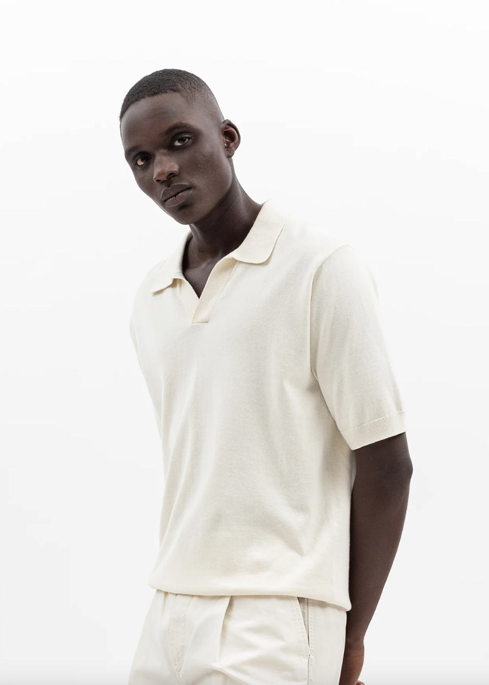 Leif Cotton Linen Polo - Kit White - Norse Projects Canada - Danali - N45-0502