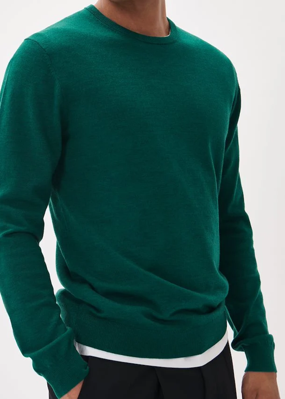 Margrate Merino Sweater - Pine Green - Matinique Canada - Danali