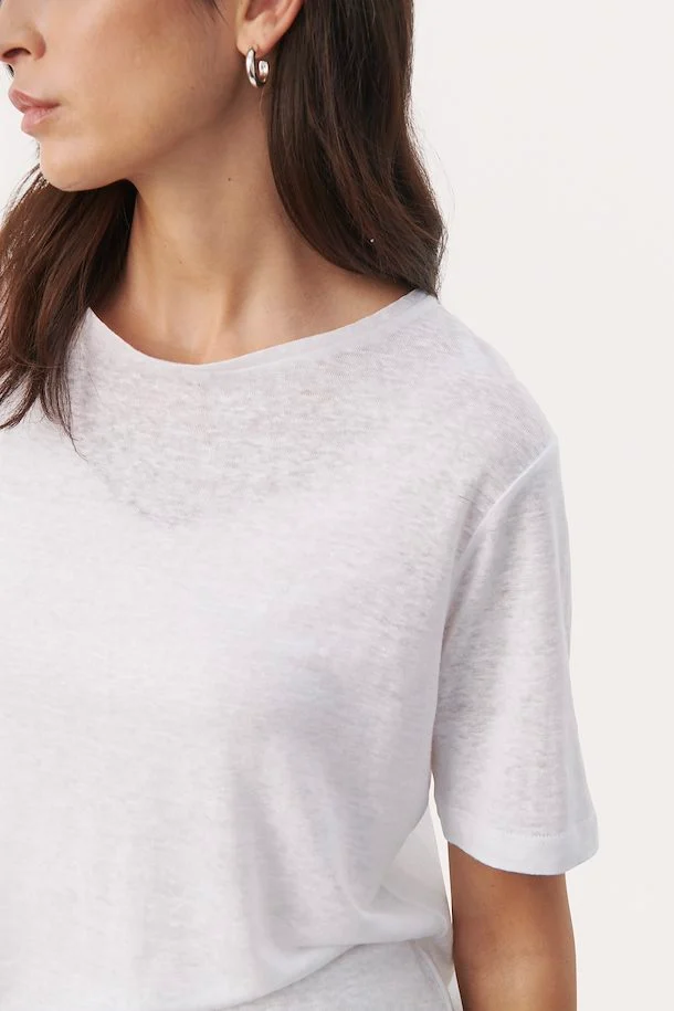 Emme Linen T-Shirt - White - Part Two Canada - Danali