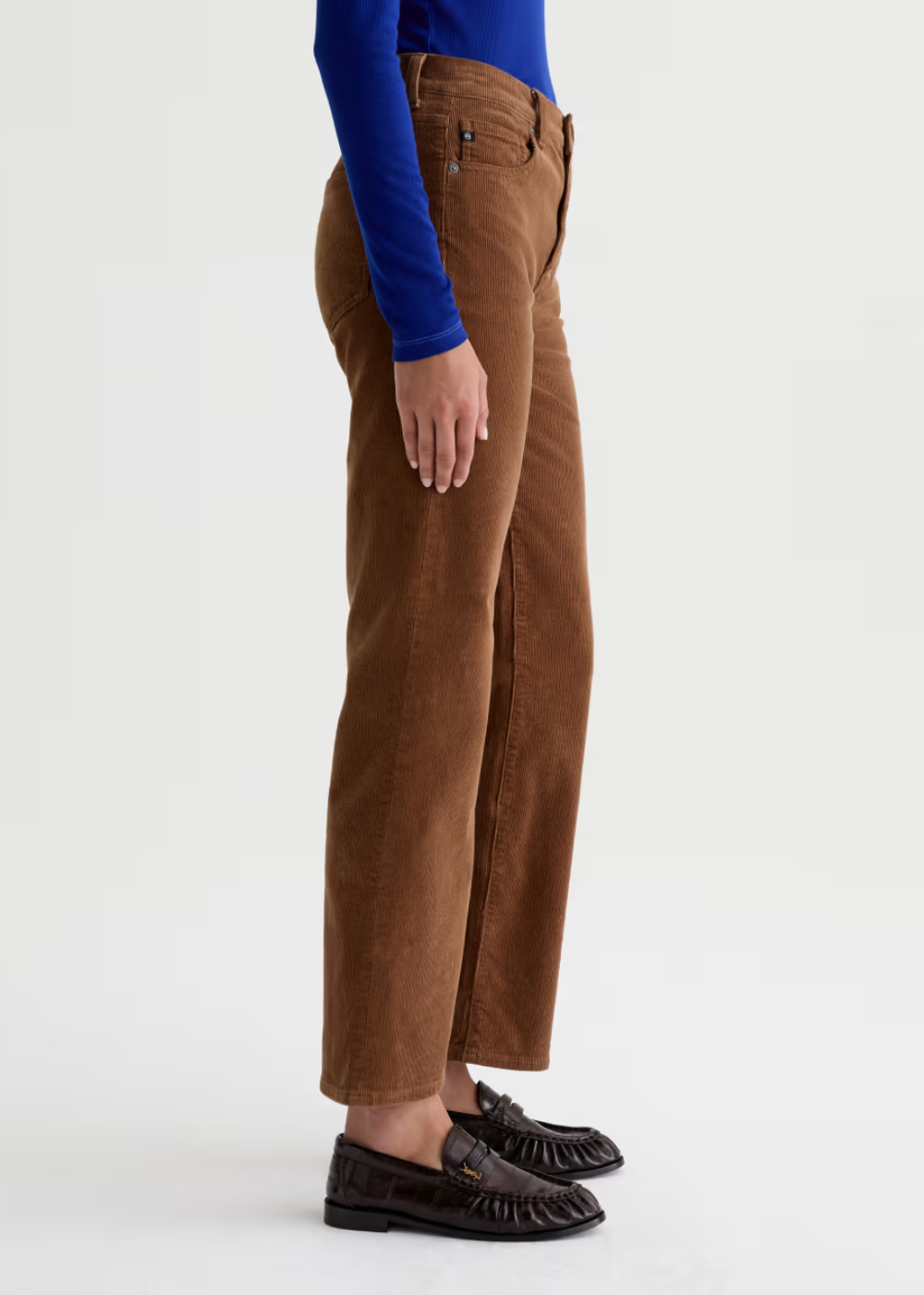 Brinley Mid Rise Straight Leg Corduroy Pant