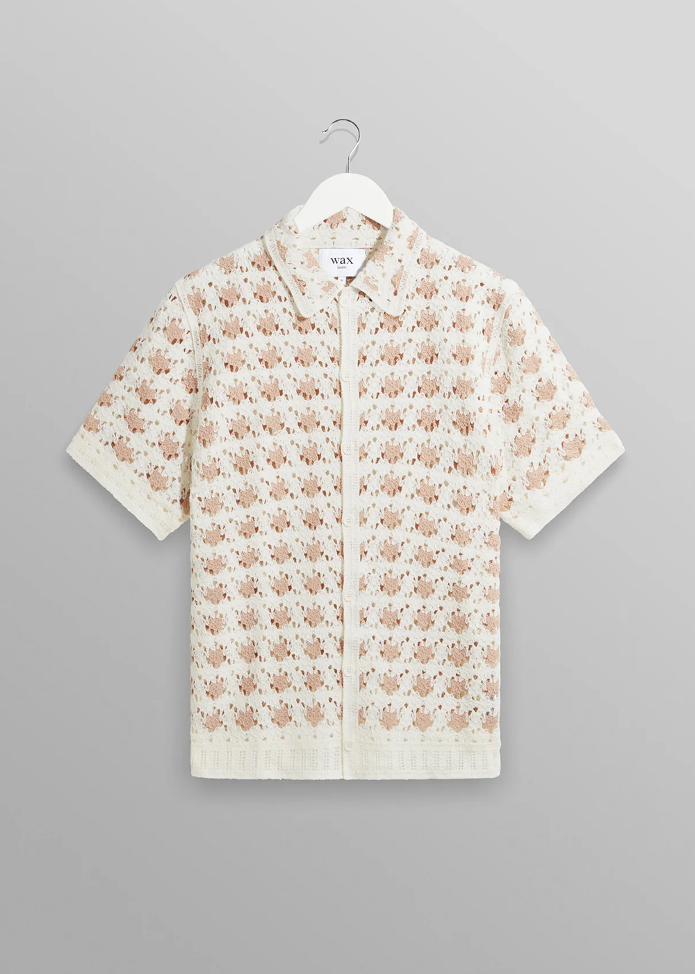 Porto Splash Crochet Shirt - Ecru - Wax London Canada - Danali