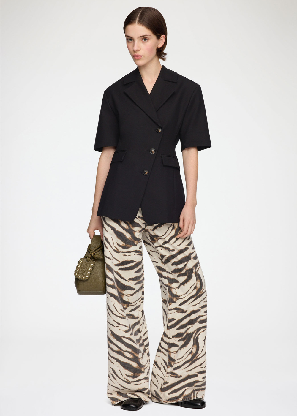 Heavy Cotton Tailoring Short Sleeve Blazer
