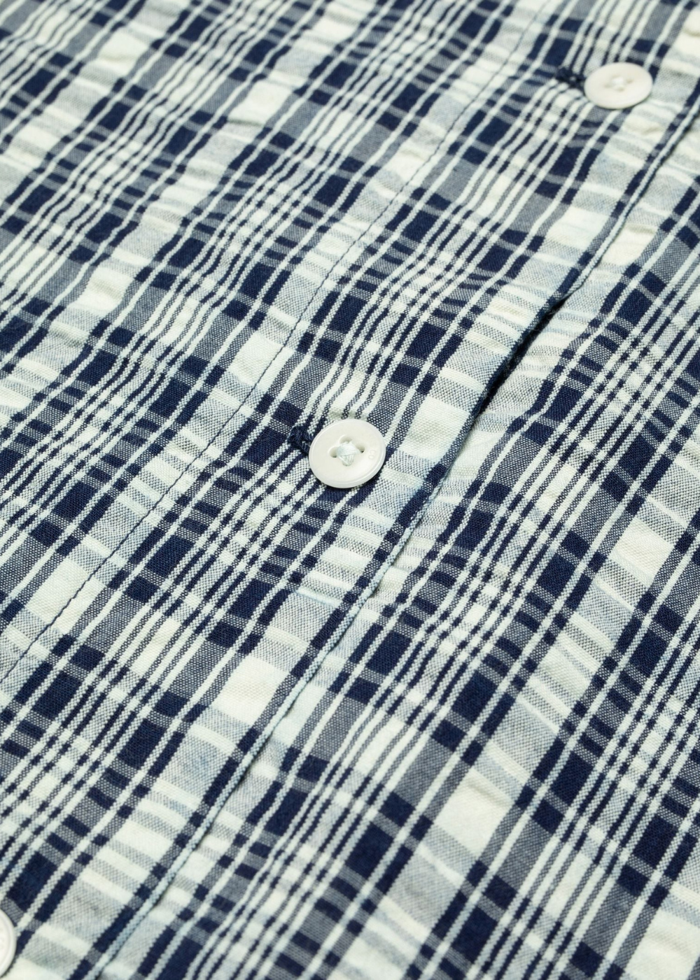 Jutta Shirt Indigo Seersucker