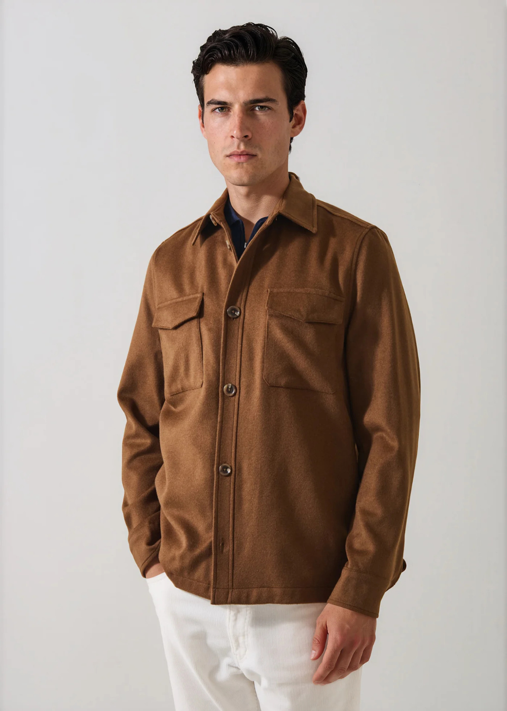 Wool/Silk Shirt Jacket