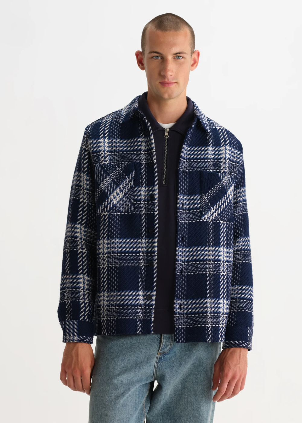 Whiting Overshirt Plaid Weave
