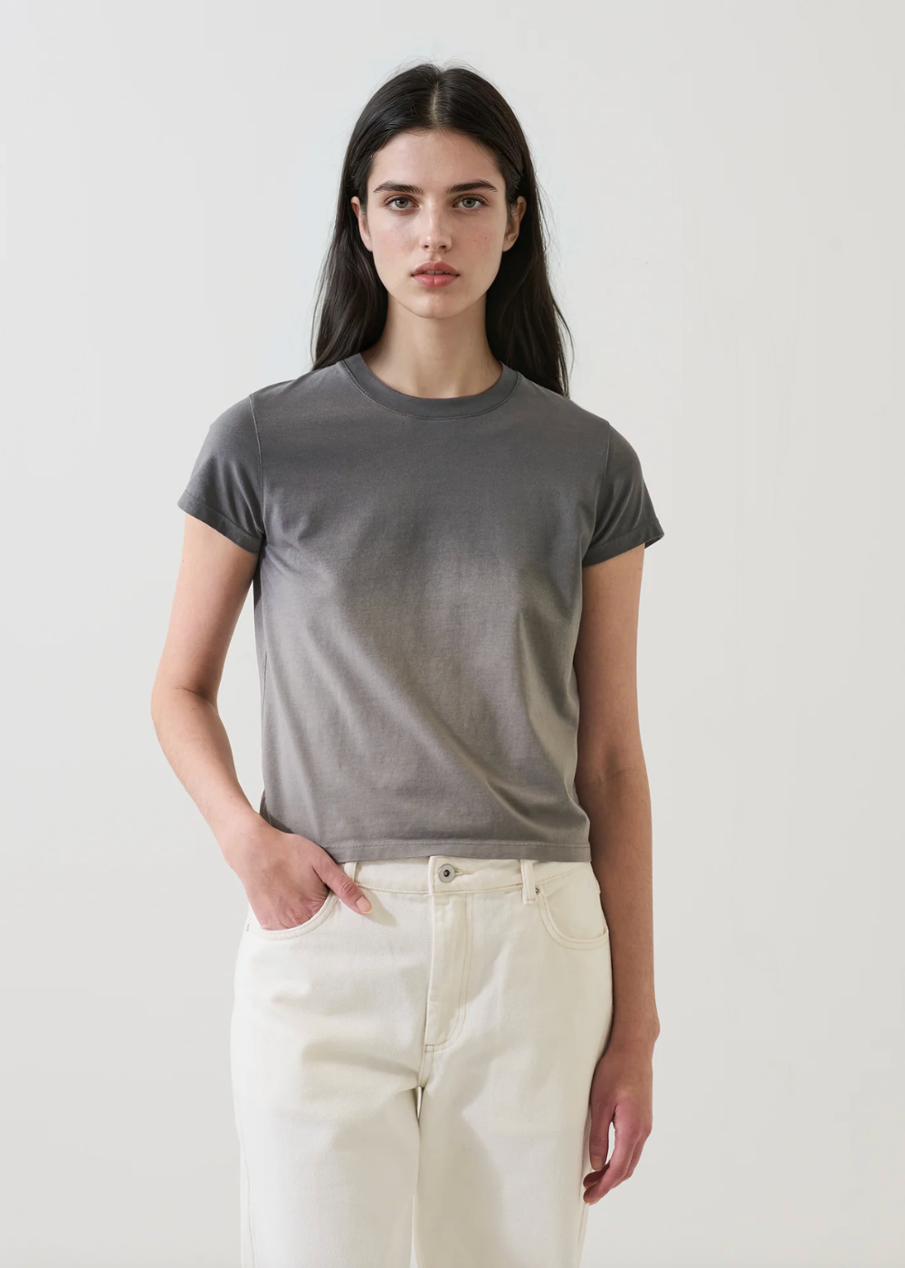 Iconic Fade Wash Crew Baby Tee