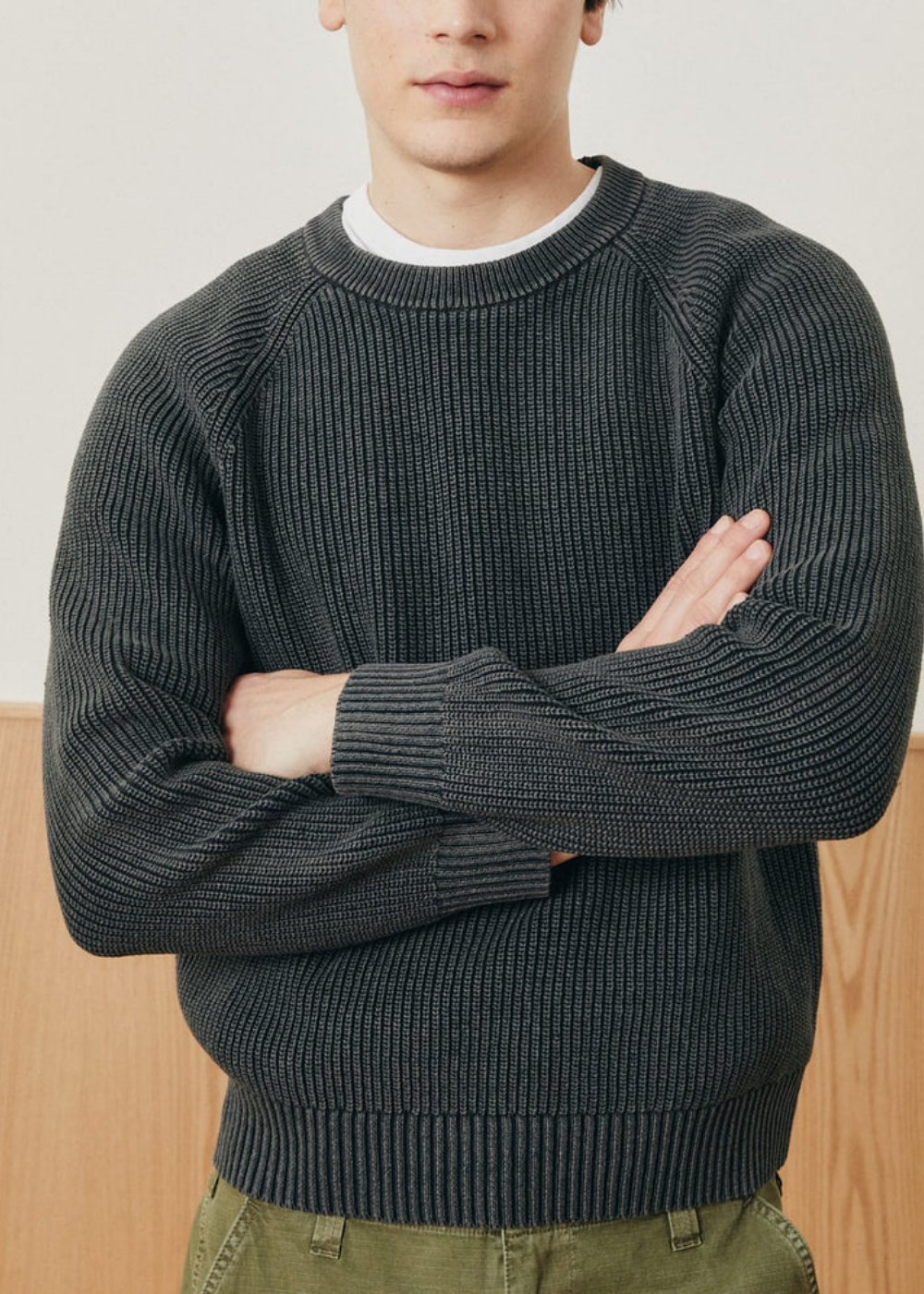 Washed Cotton Crewneck