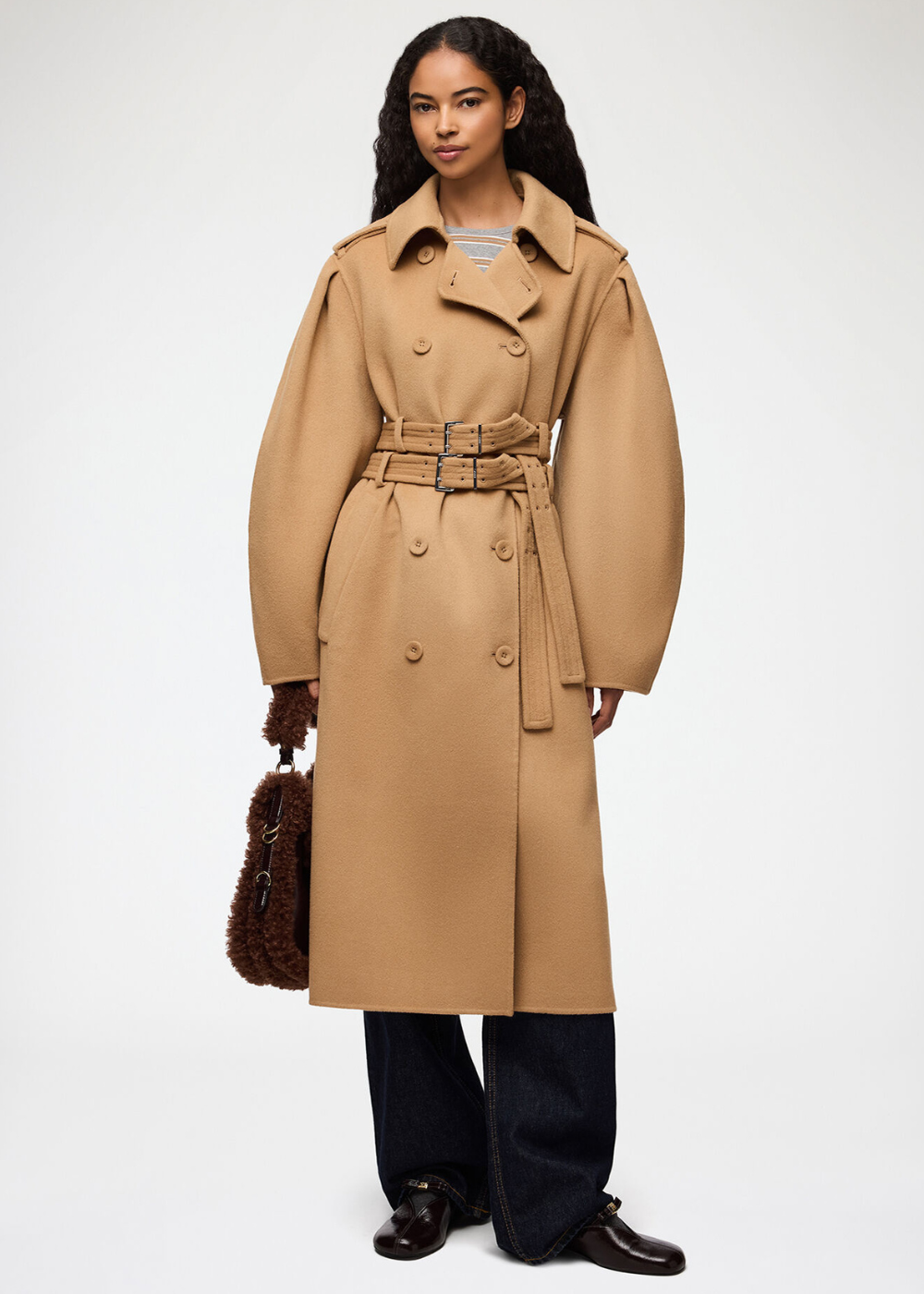 Splittable Wool Trench Coat