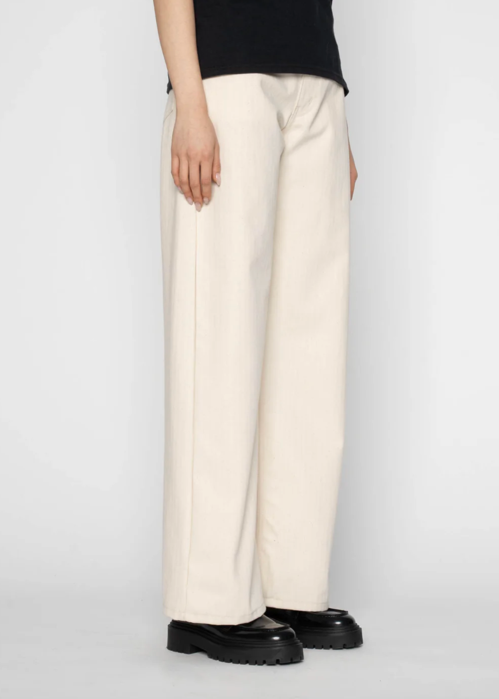 Wide Wild West Jean - Hard Twist Organic Herringbone