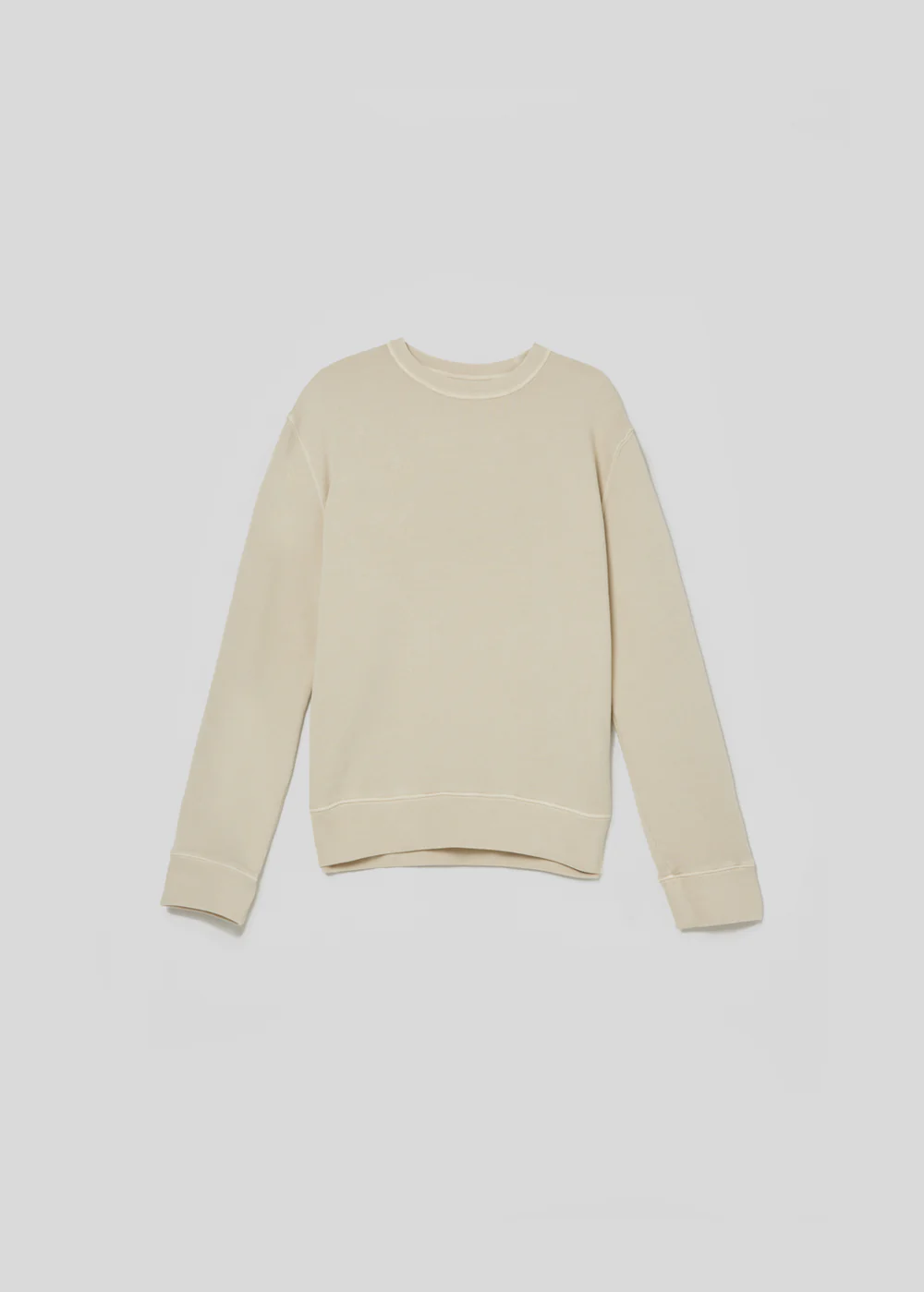 Vintage crewneck sweater from Citizens of Humanity in off-white cream color against a blank background.