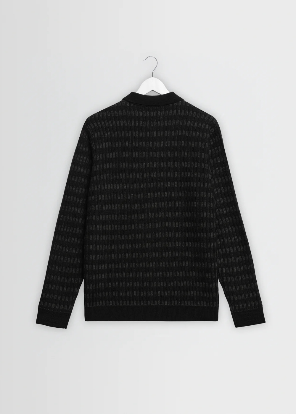 Tristan L/S Polo Wool Blend Rib Check