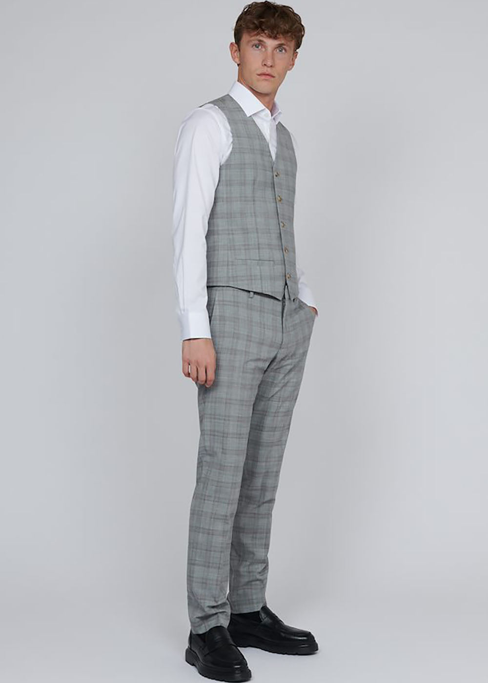 Breck Suit Vest - Ghost Gray Melange - Matinique Canada - Danali - 30207214