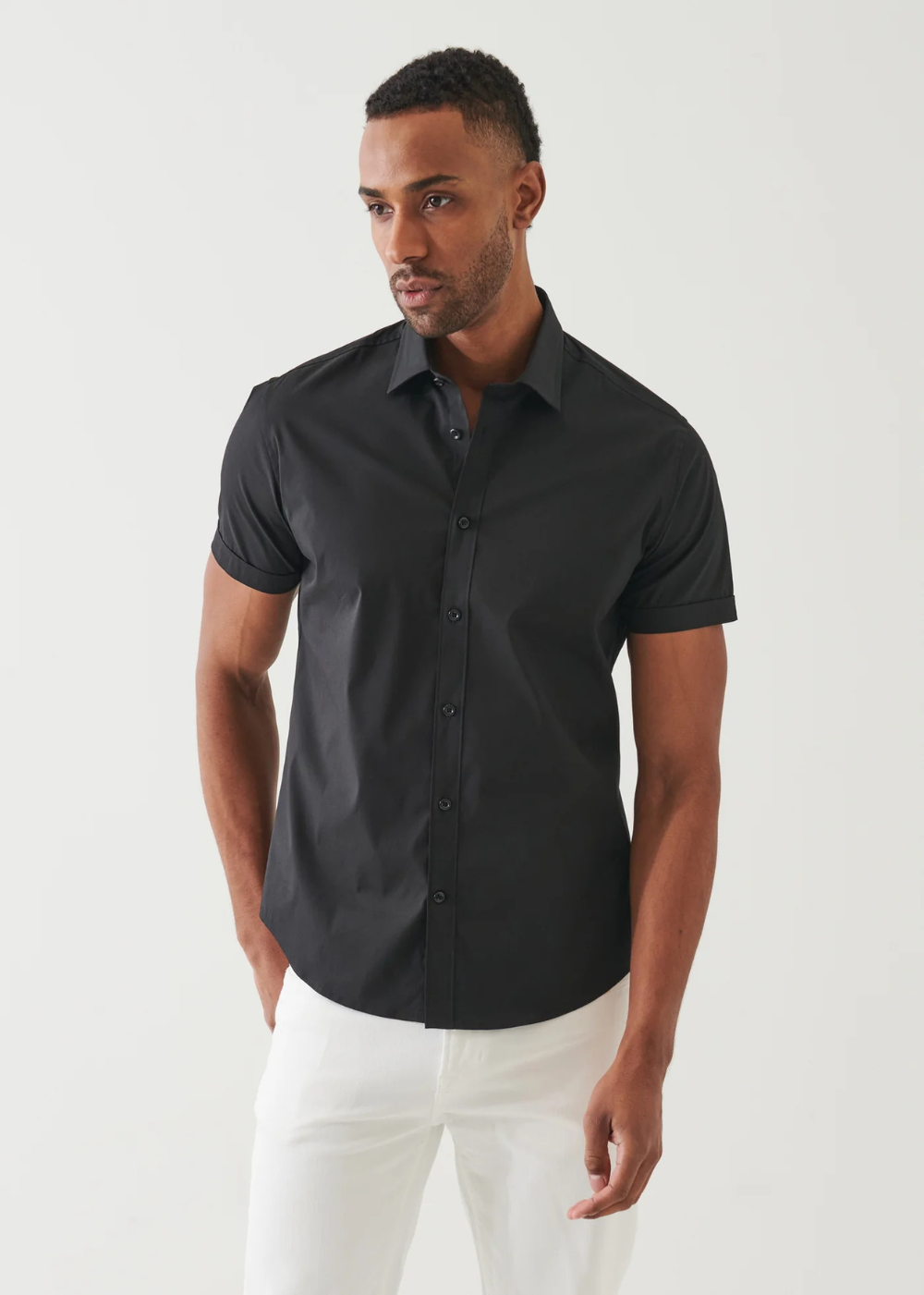 Cotton Stretch Short Sleeve Shirt