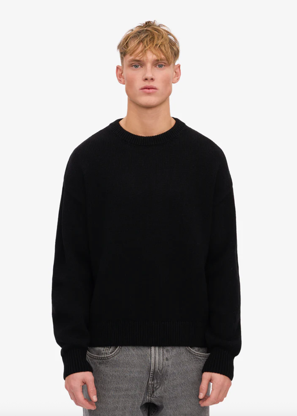 Oversized Merino Wool Crew Sweater