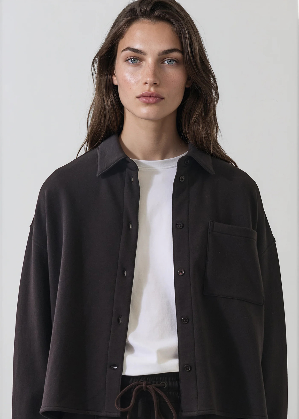 Brushed French Terry Boxy Shirt