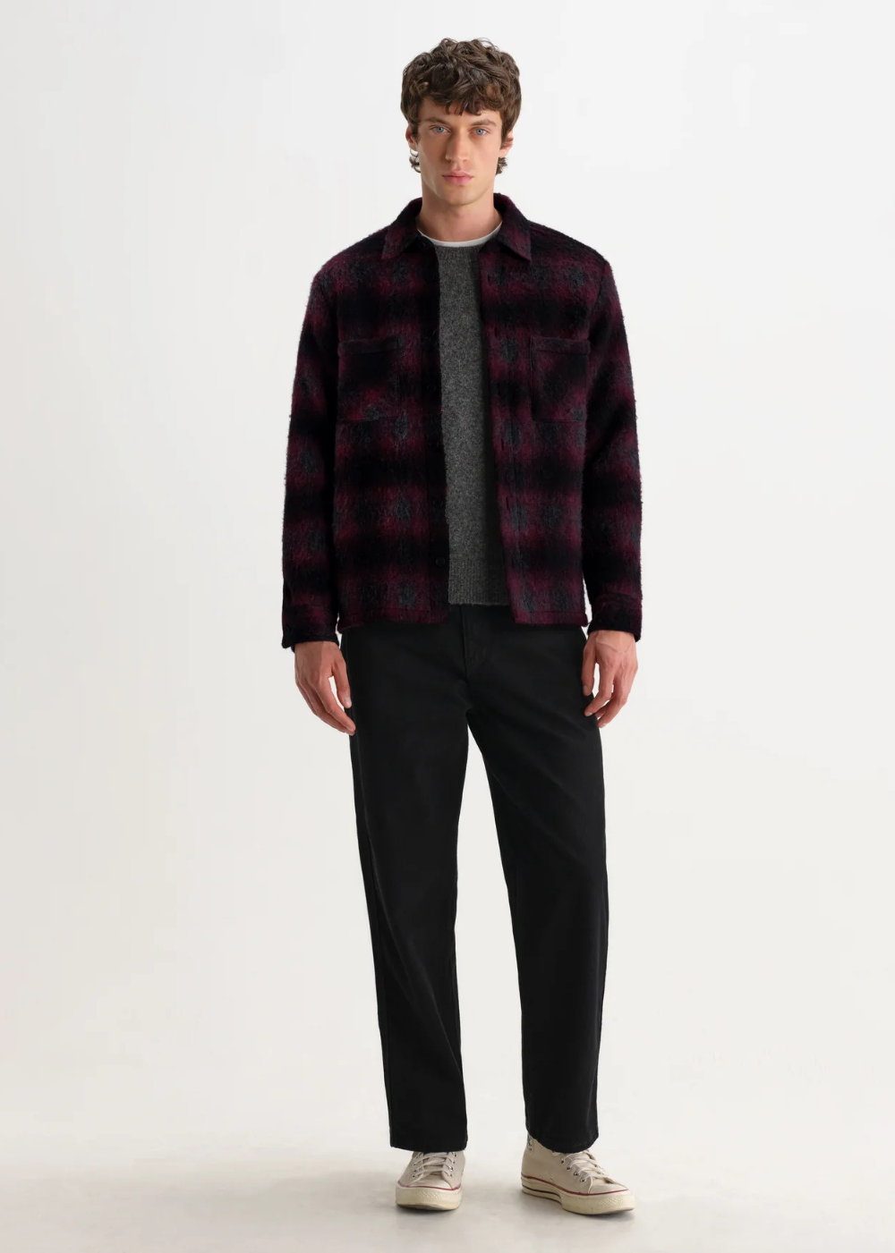 Whiting Overshirt Elm Wool Blend Check