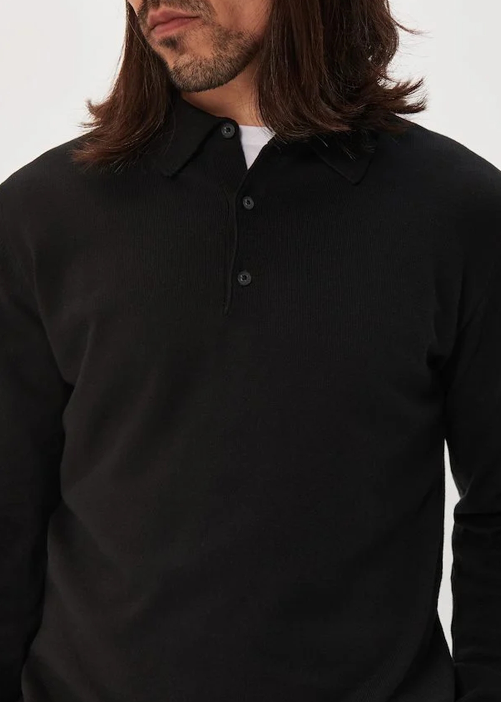 Klint Long Sleeve Polo - Black - Matinique Canada - Danali