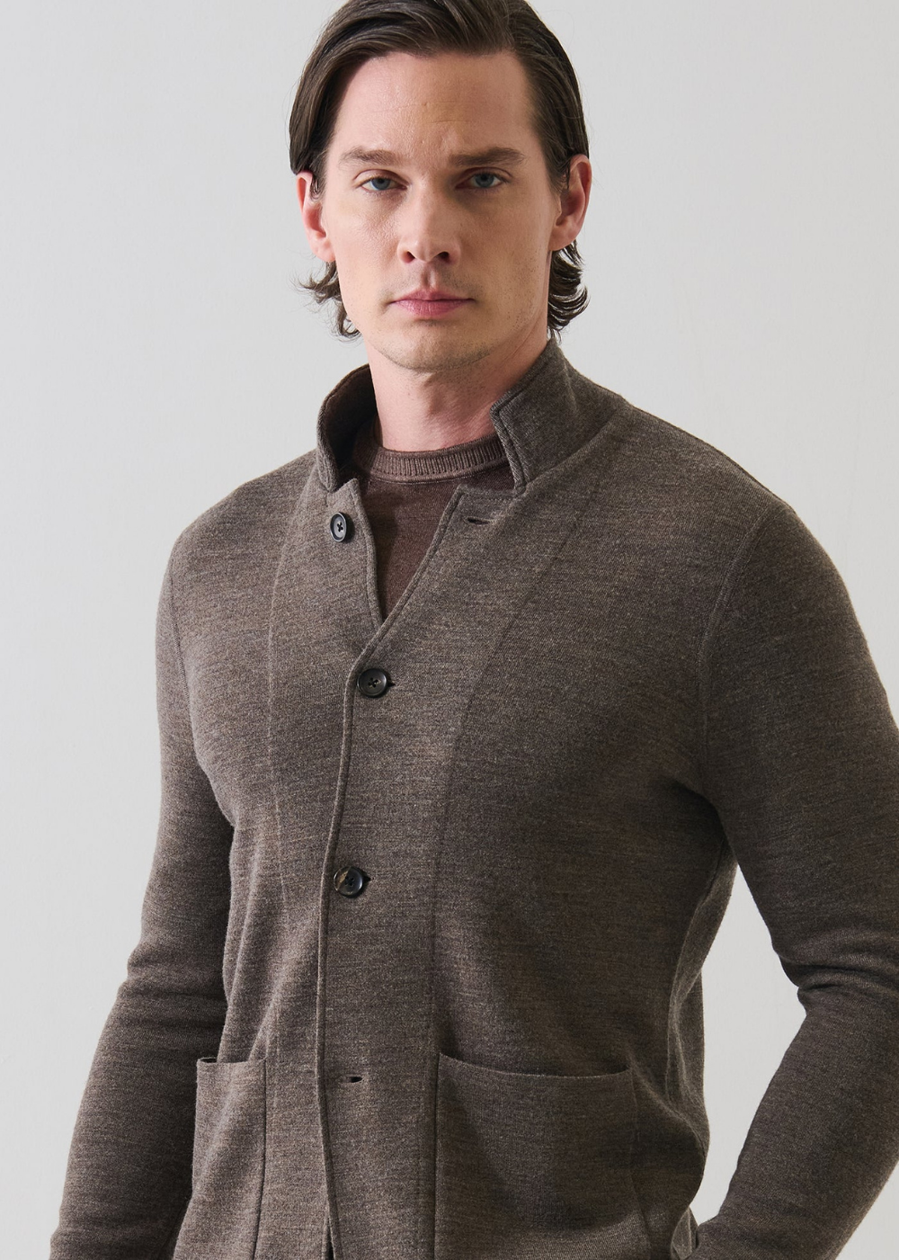 Double Face Stand Collar Shirt Jacket