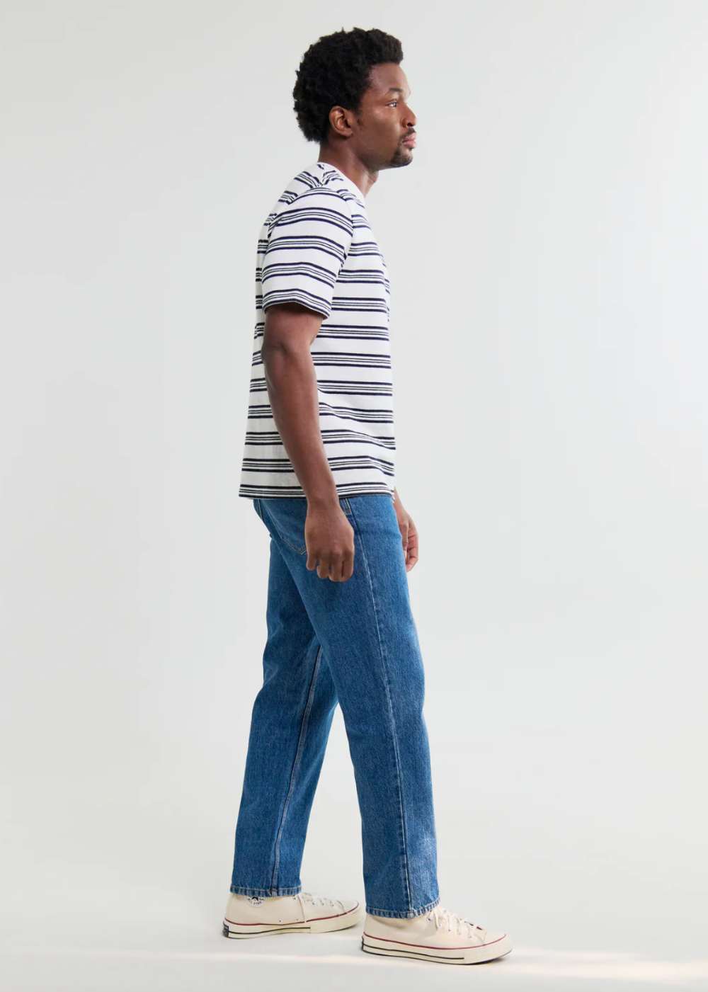 Dean SS Tee Thin Textured Stripe