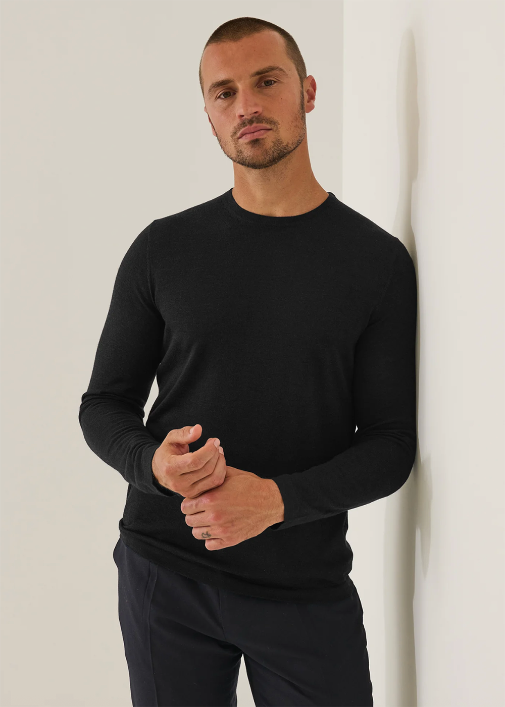 Extra-Fine Merino Wool Crewneck Sweater