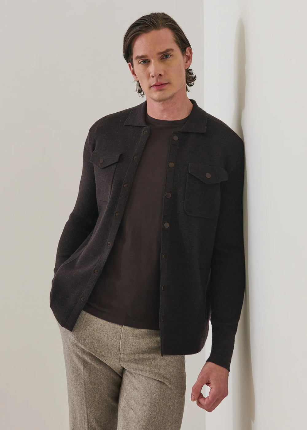 Milano Stitch Snap Front Shirt Jacket