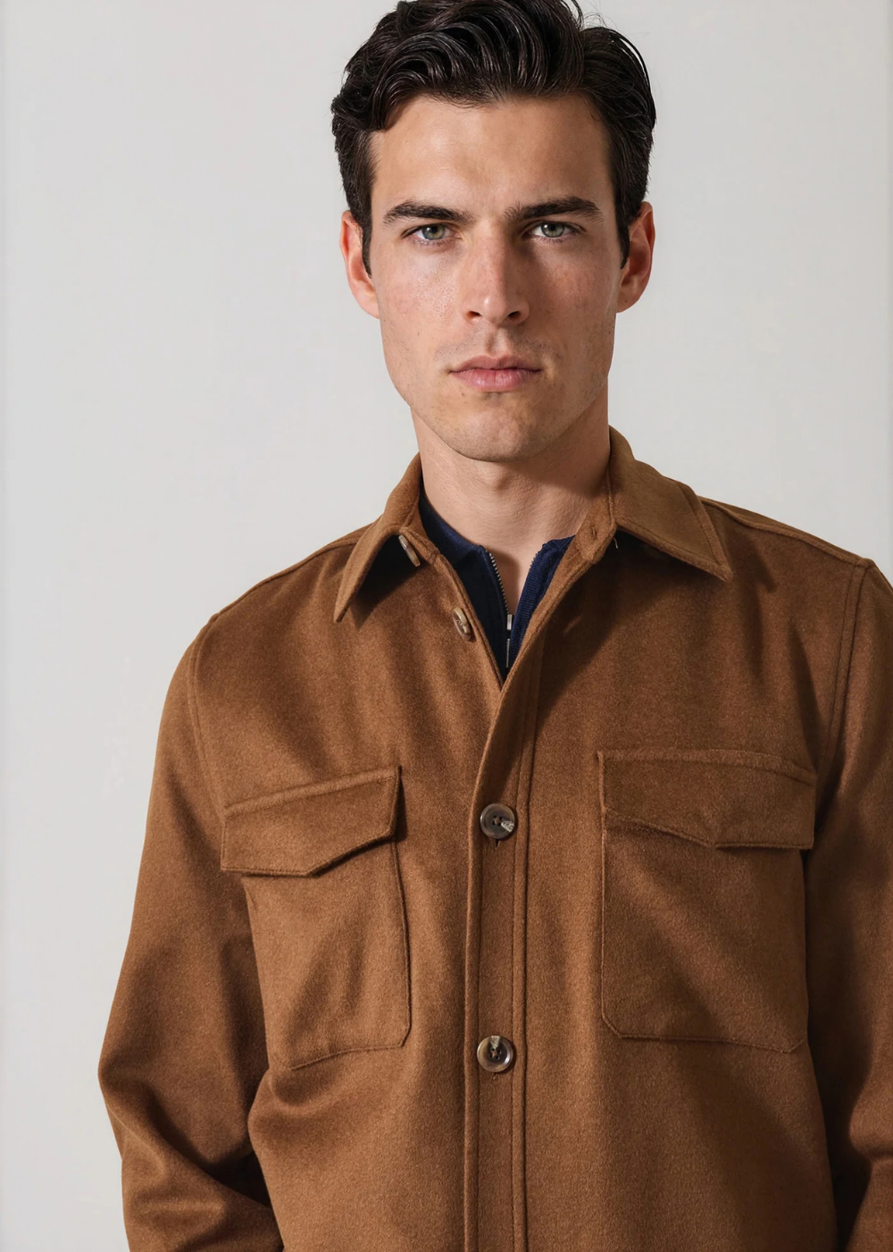 Wool/Silk Shirt Jacket