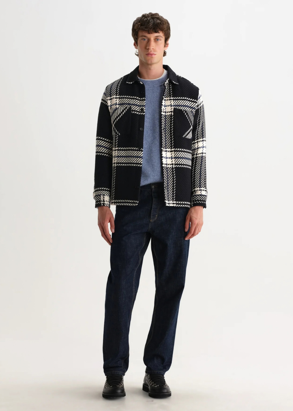 Whiting Overshirt Oversize Grid Check