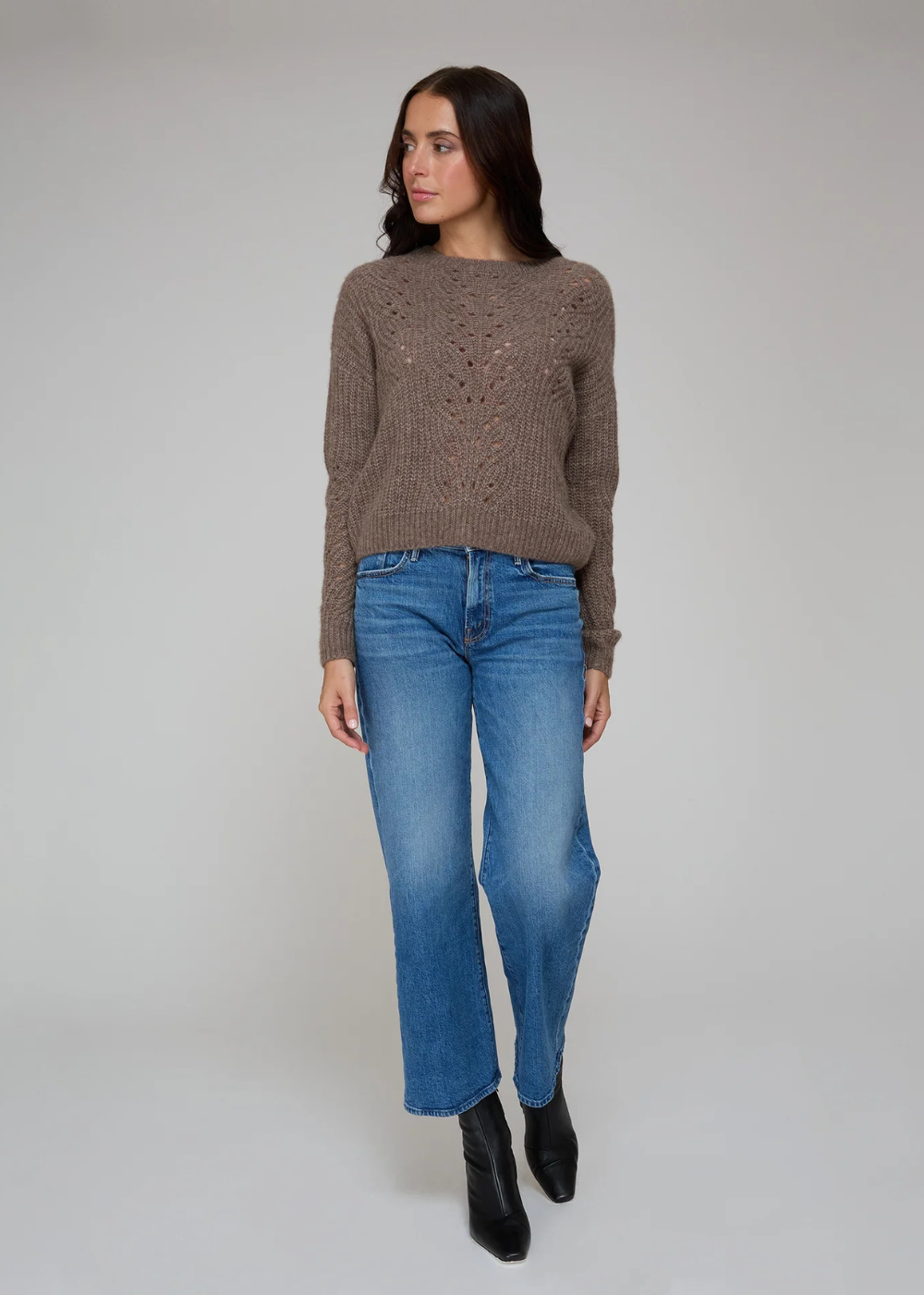 Raglan Links Stitch Stripe Crew