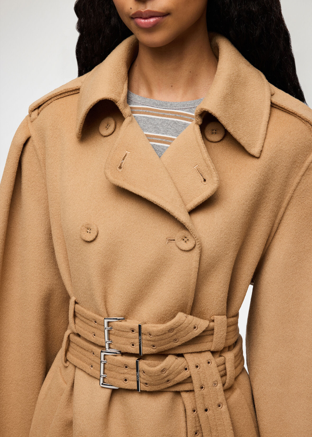 Splittable Wool Trench Coat