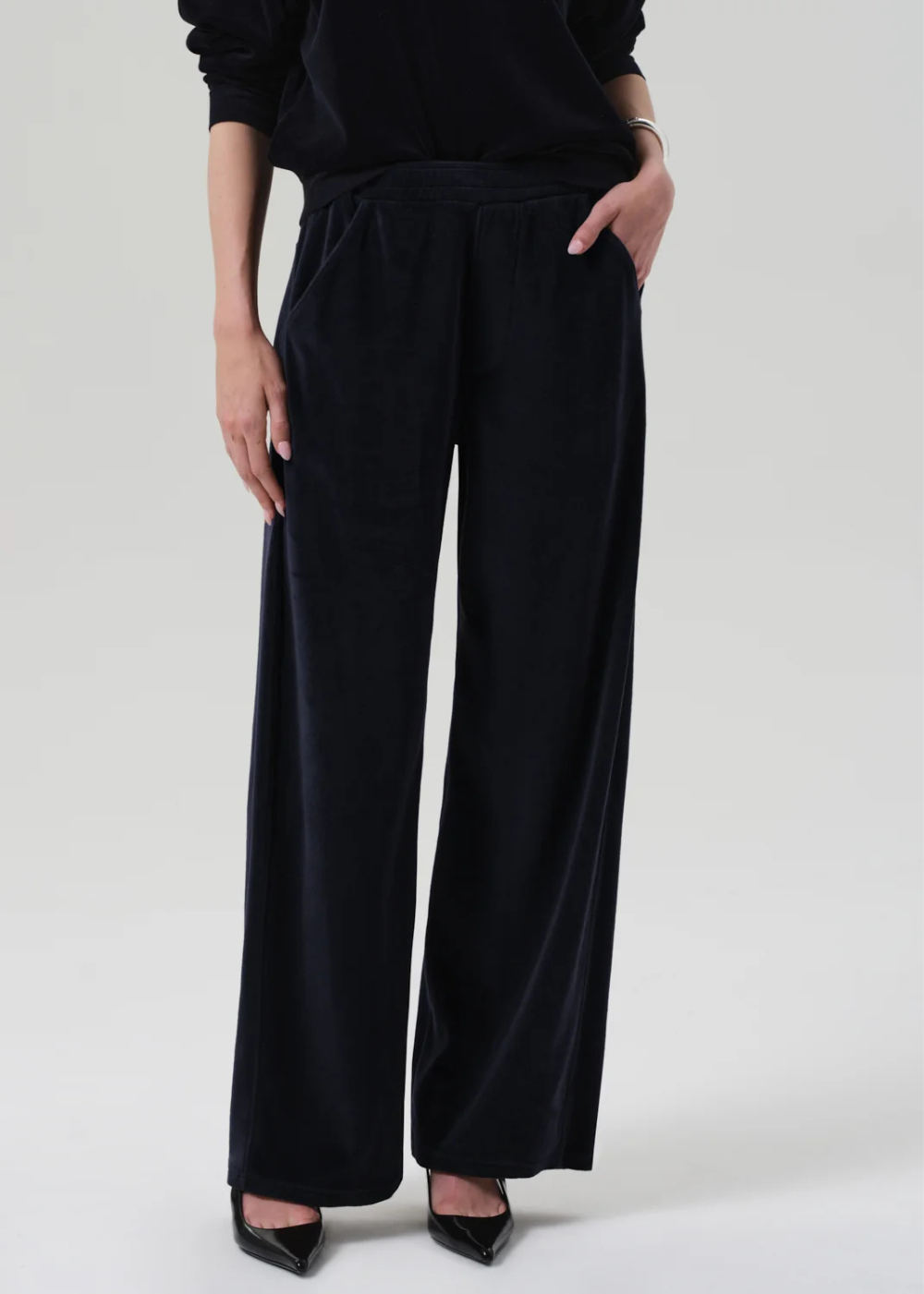 Brynn Drawstring Velour Pant