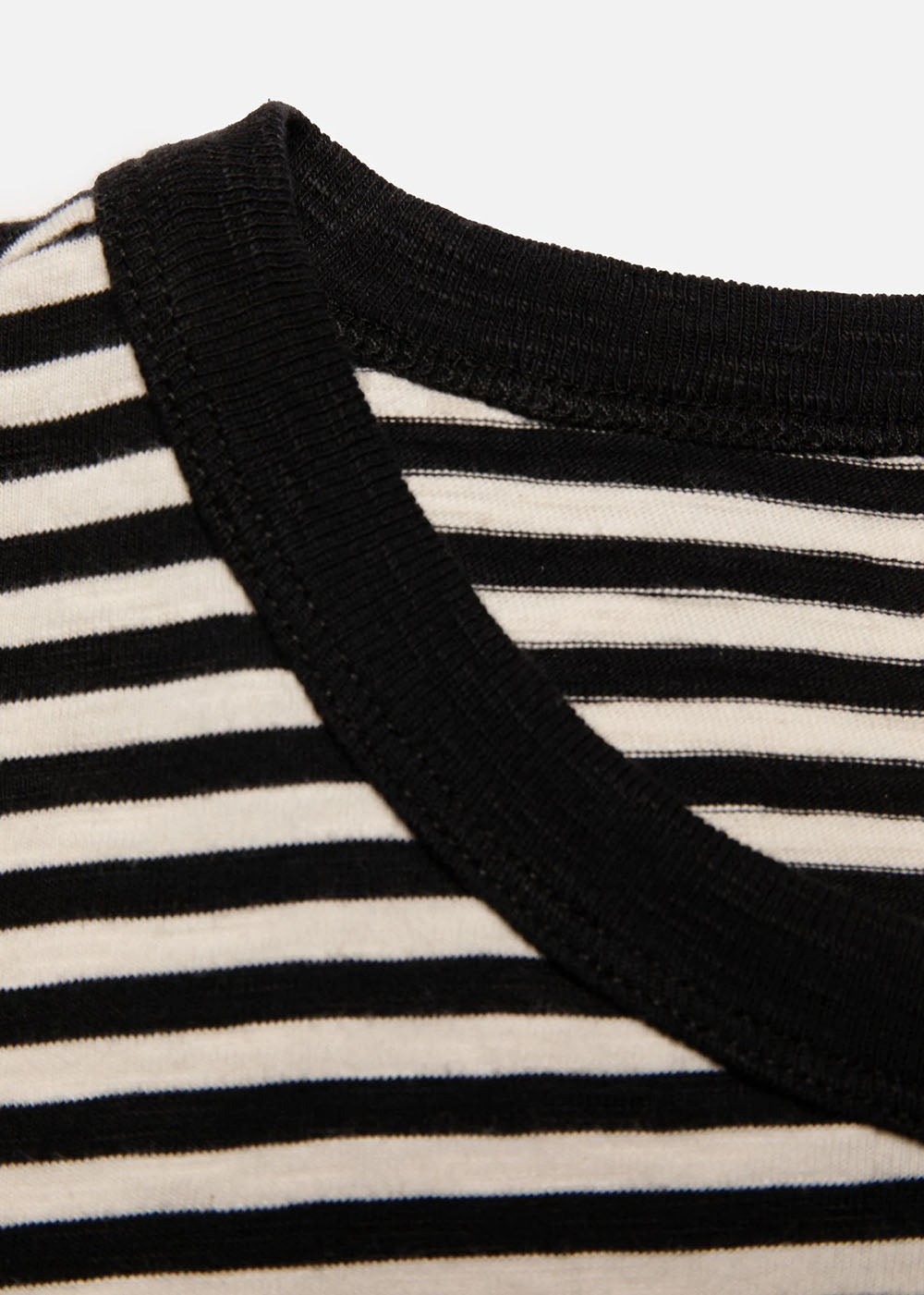 Roy Slub Stripe T-Shirt - Ecru/Black - Nudie Jeans Canada - Danali