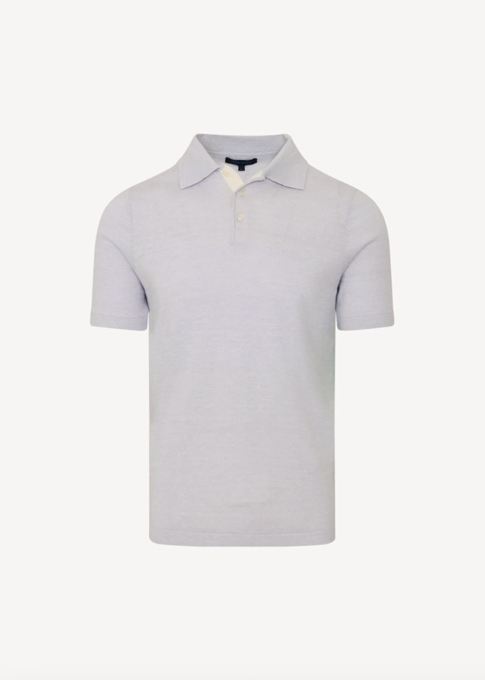 Merino Linen Contrast Placket Button Polo