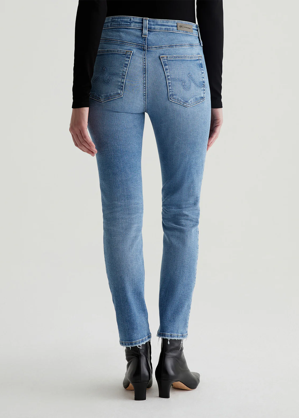 Mari High Rise Slim Straight Jean