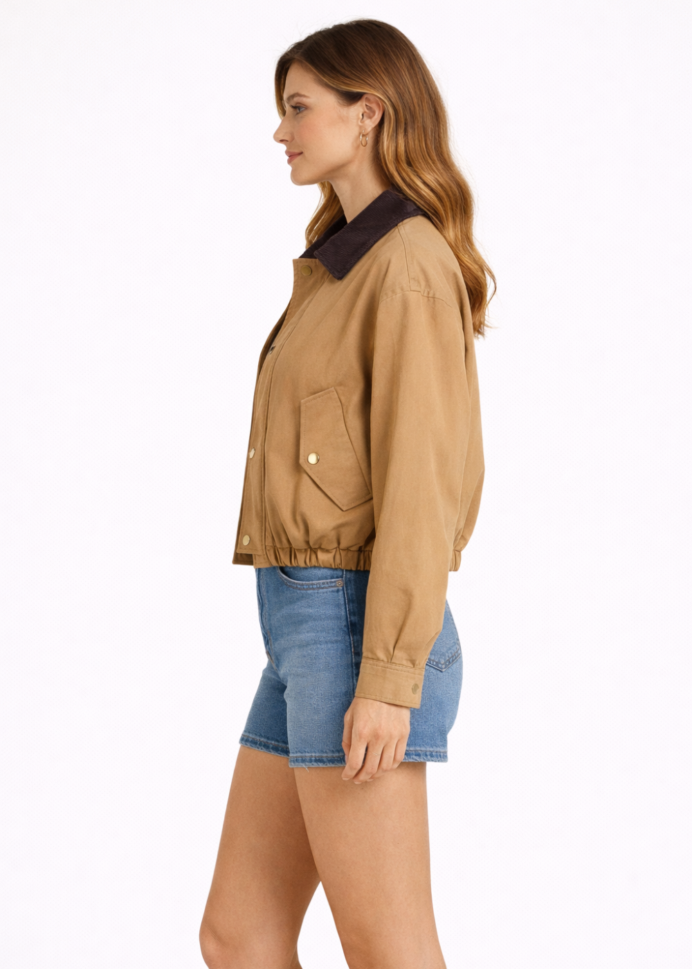 The Cord Collar Bubble Jacket