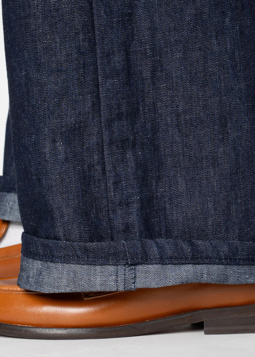 Wide Wild West Linen Blend Jeans